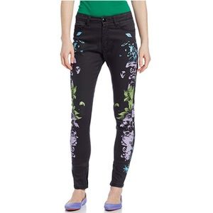Insight Python "Black Floral" Skinny Jeans